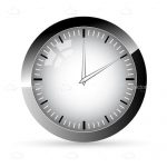 Silver Classic Analogue Clock
